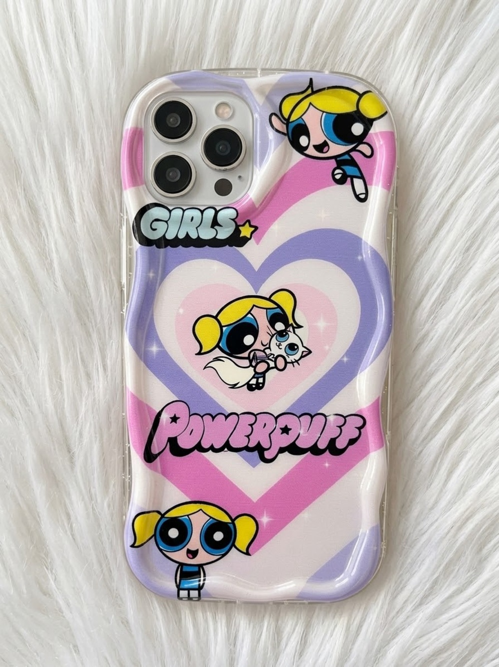 NWT Cute Pink Powerpuff Girls Bubbles Phone Case For Apple iPhone 15 Plus